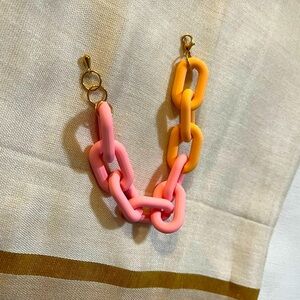 ❄️Pink and Orange Chunky Link Bracelet